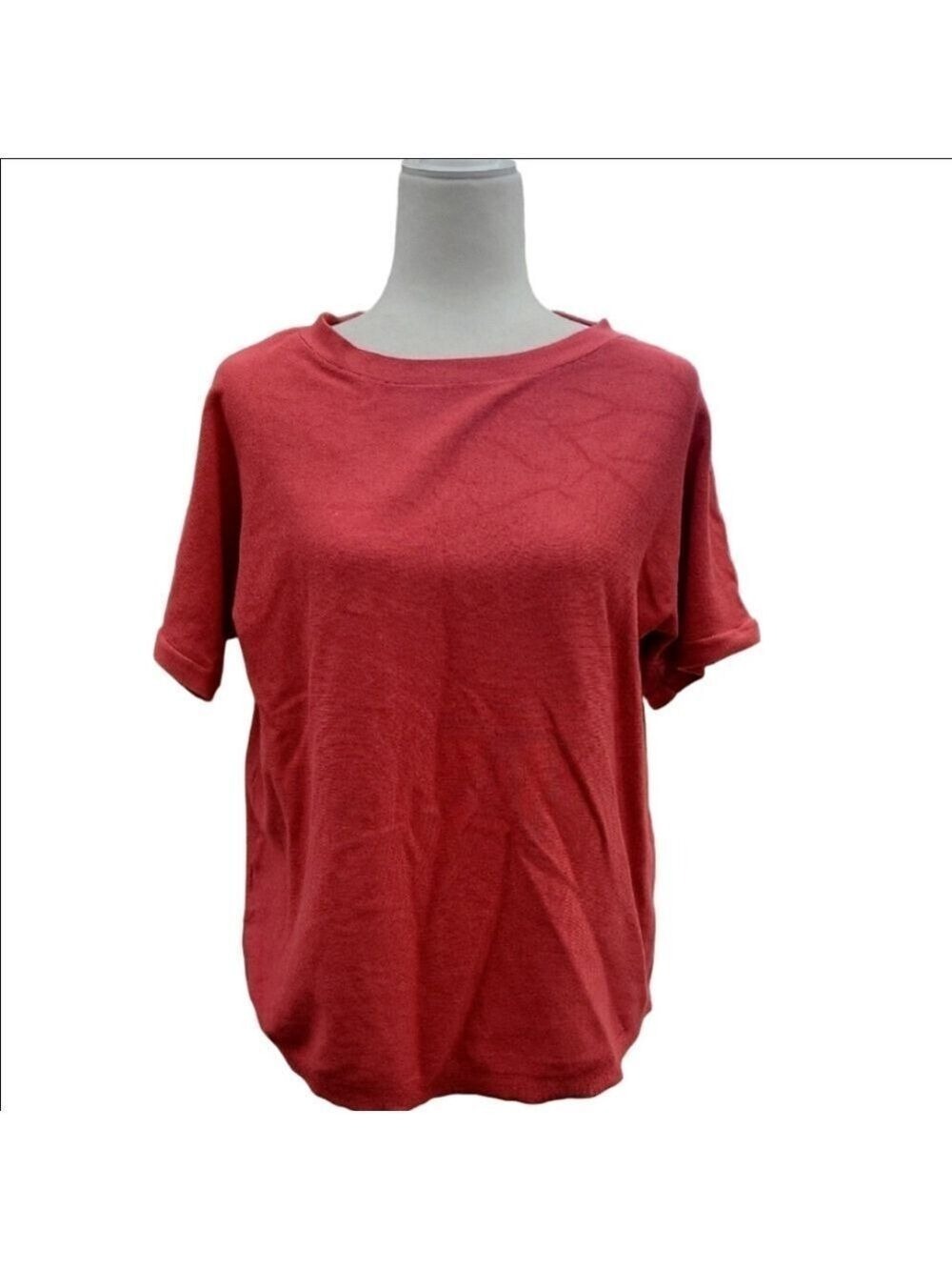 Cable & Gauge Red Boxy Relaxed T-Shirt